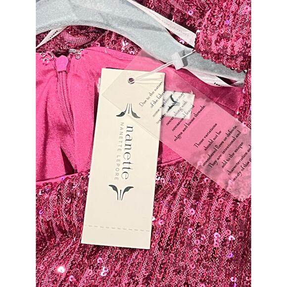 NWT Nanette Lepore Sequined Body-Con Dress Size 8 - Picture 4 of 5